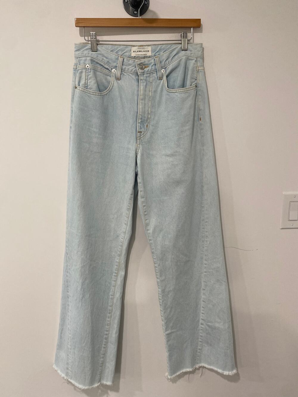 SLVRLAKE Grace Twisted Seam Jeans Blue Size 27